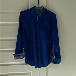 Robert Graham Men's Vibrant Blue Casual Shirt